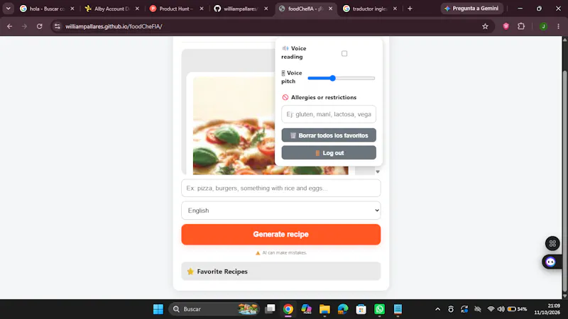 foodChefIA screenshot 5