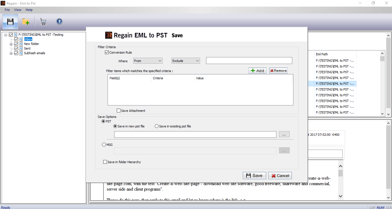 Herwin EML naar PST -converter media 5