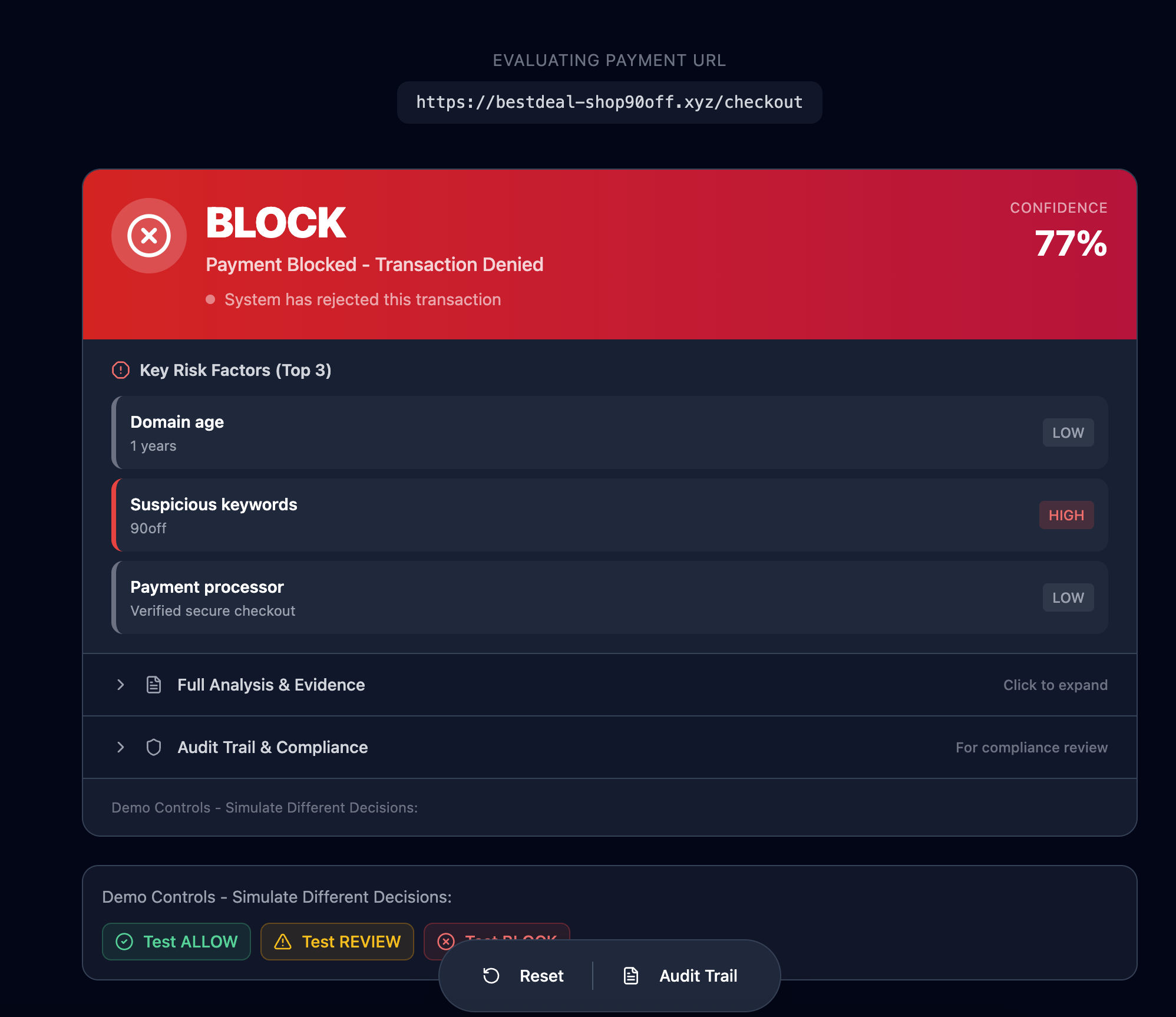 Andon — Trust Gate for AI Agents gallery image