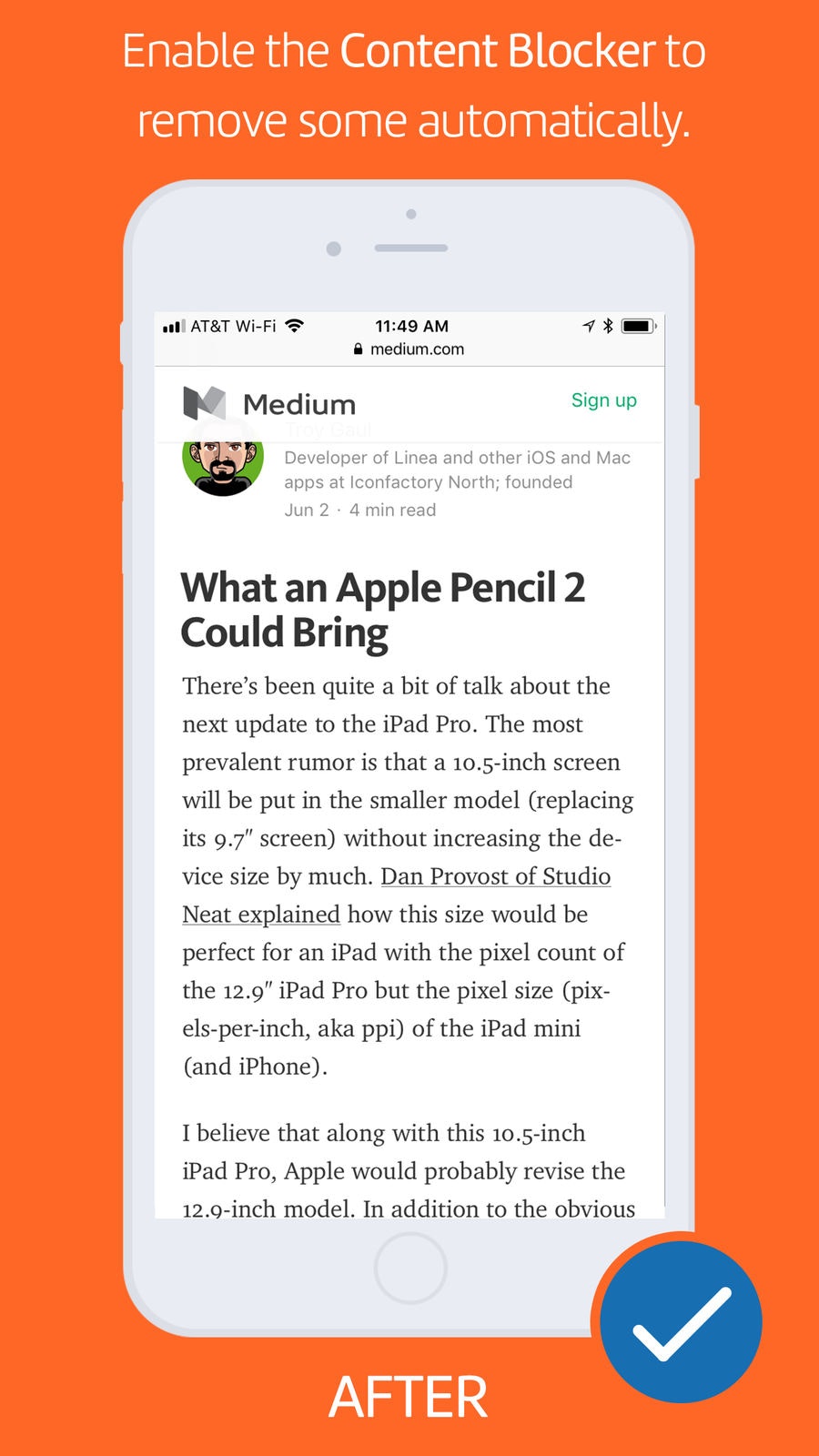 Unobstruct gallery image