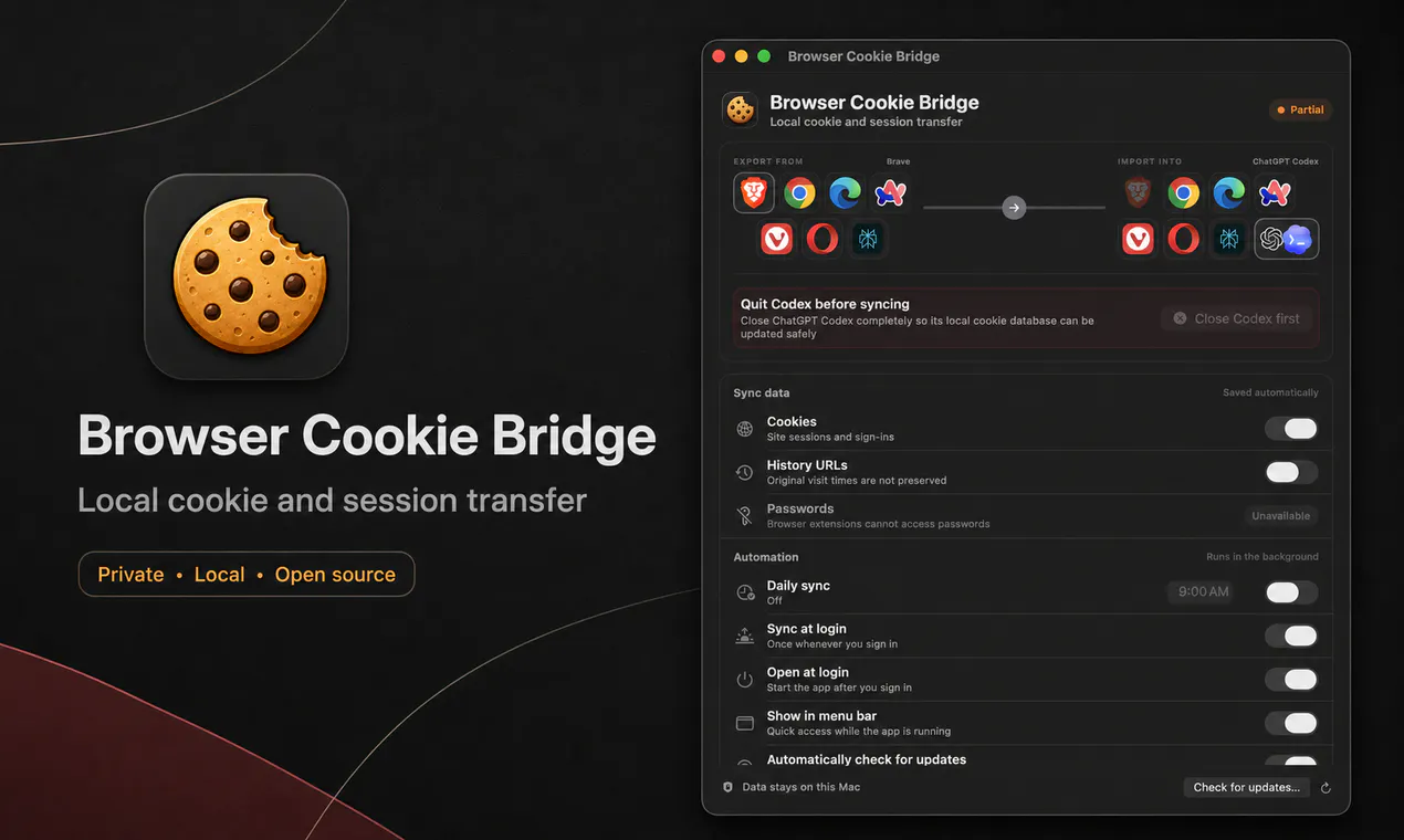 Browser Cookie Bridge gallery image