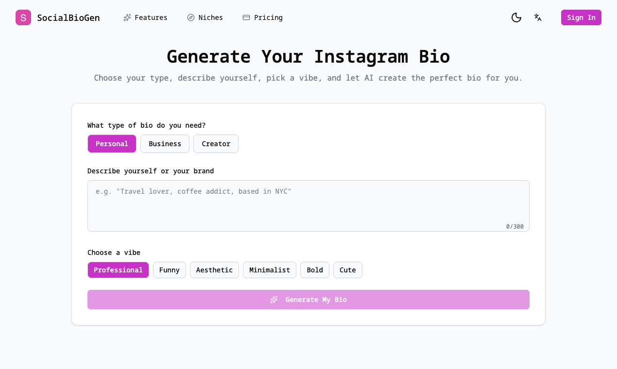 SocialBioGen gallery image