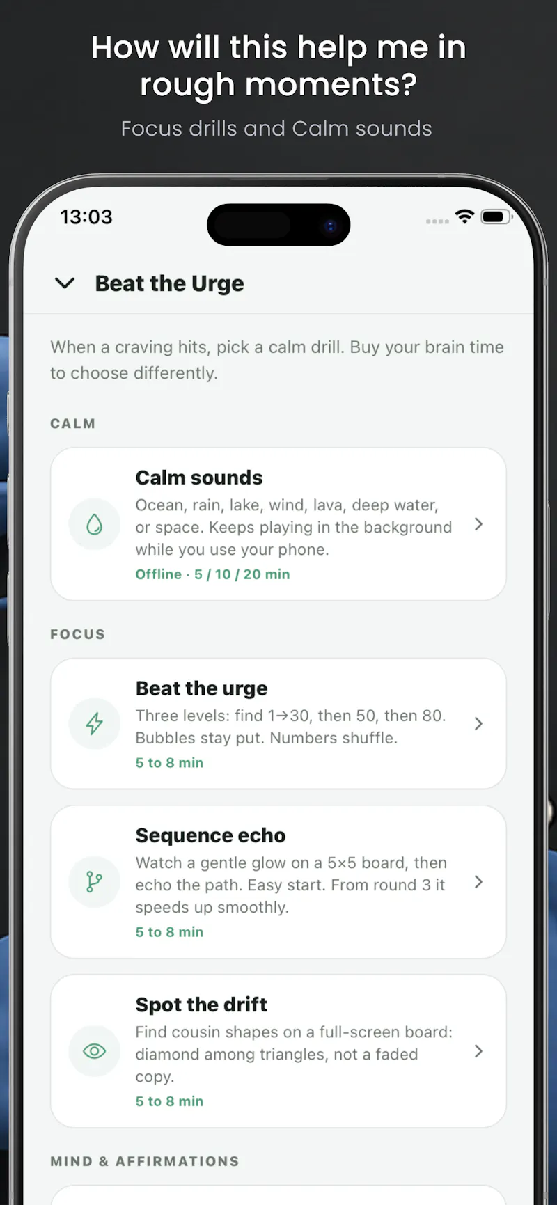 Sober Voice: Affirmations + Tools screenshot 4