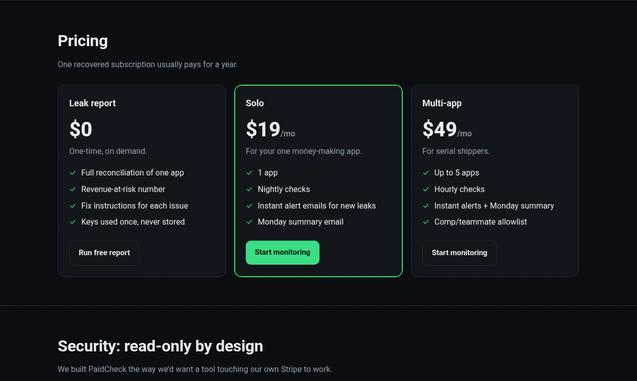 PaidCheck gallery image