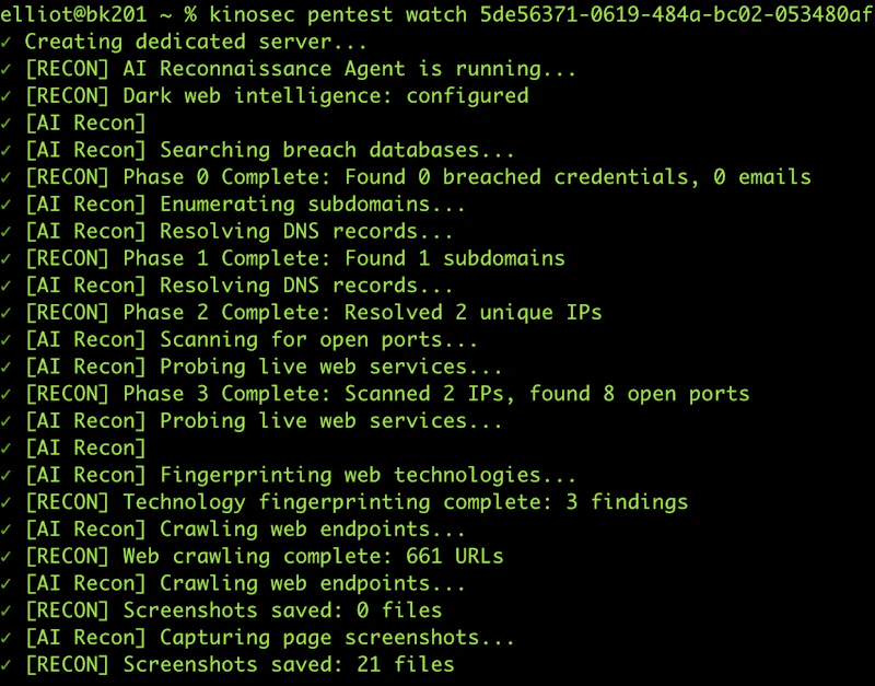 KinoSec CLI screenshot 3