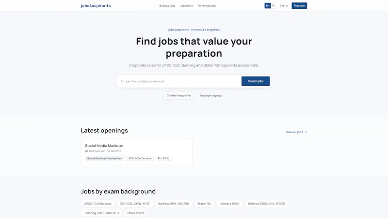 jobs4aspirants screenshot 1
