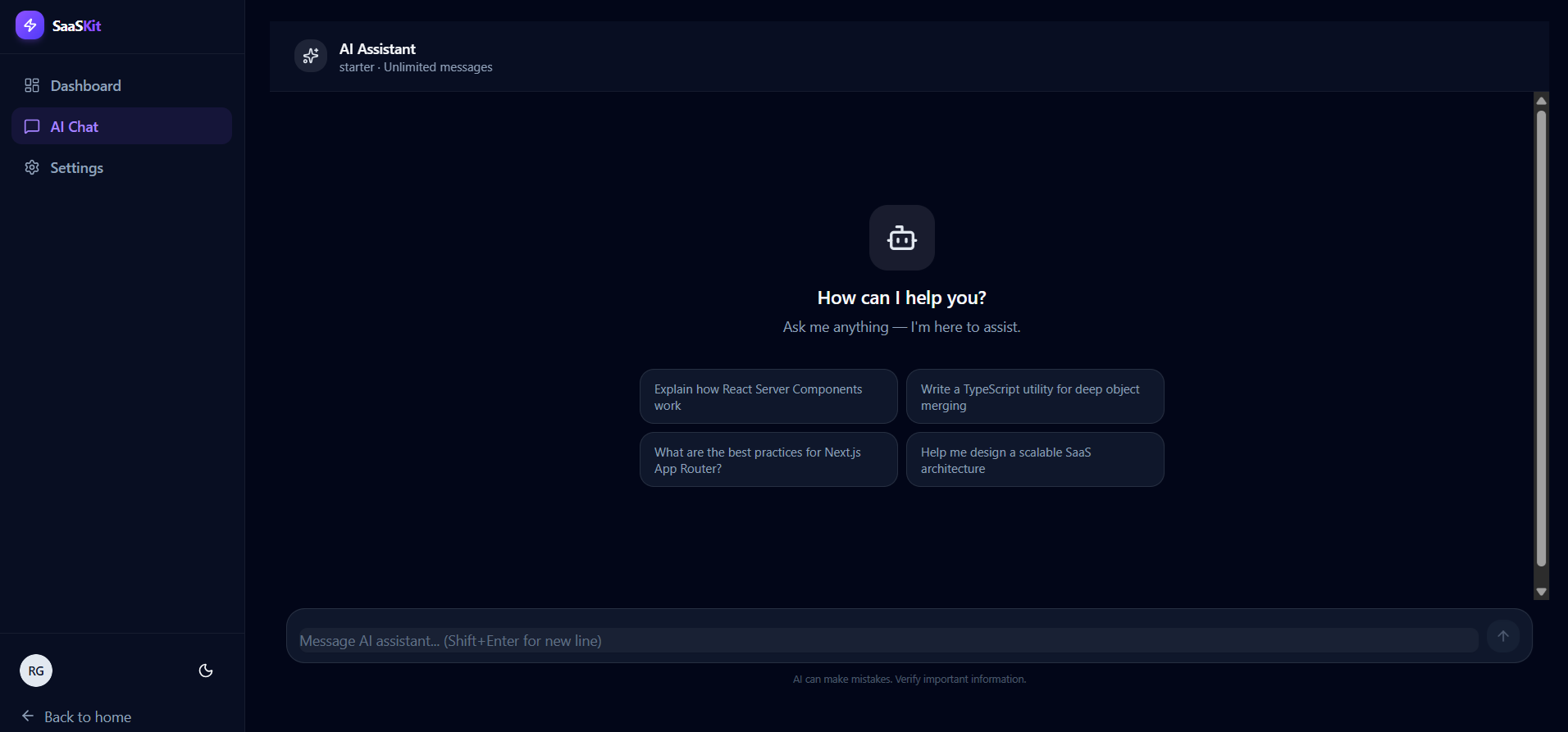 SaaS Starter gallery image