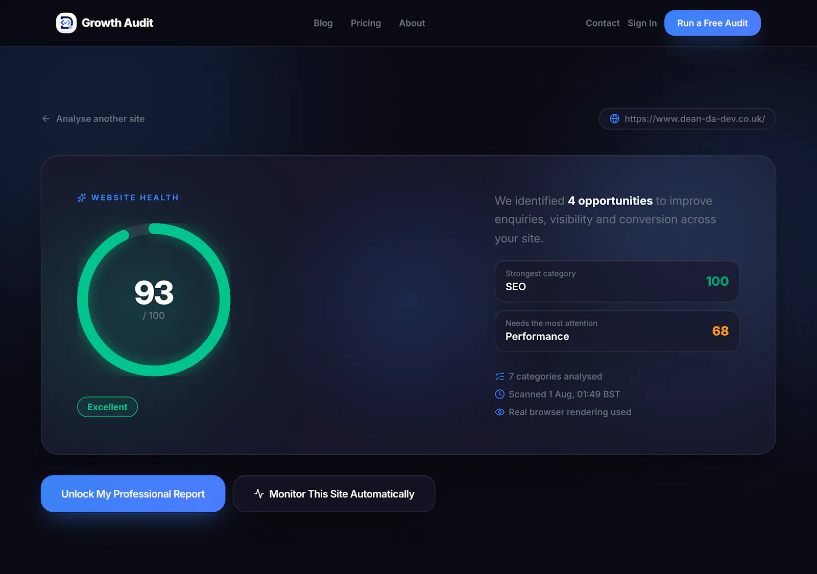 Growth Audit screenshot 2