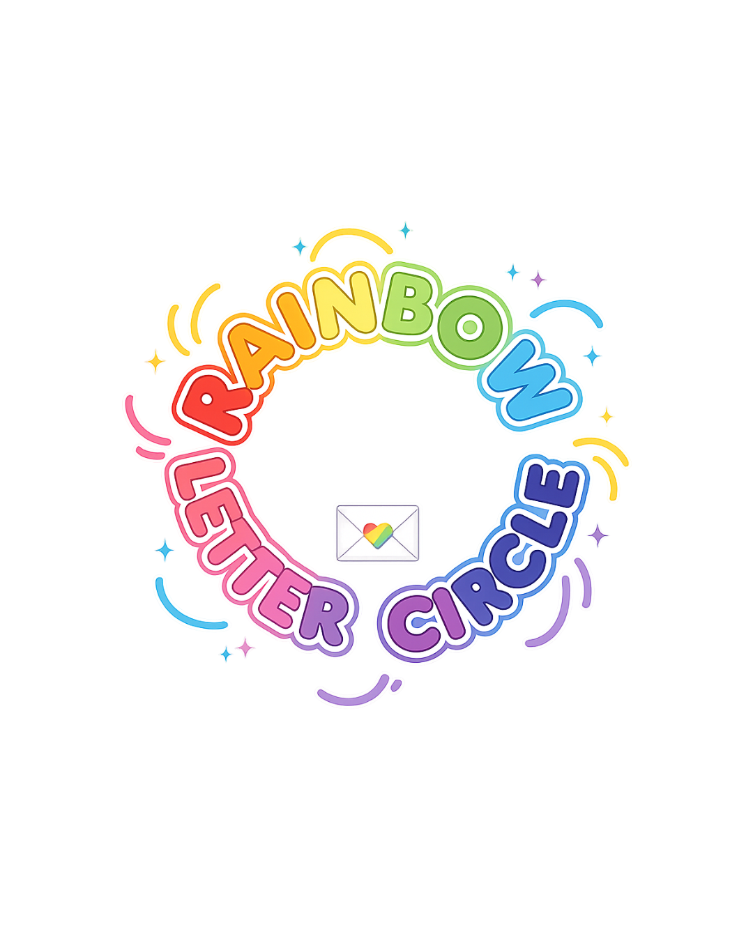 Rainbow Letter Circle