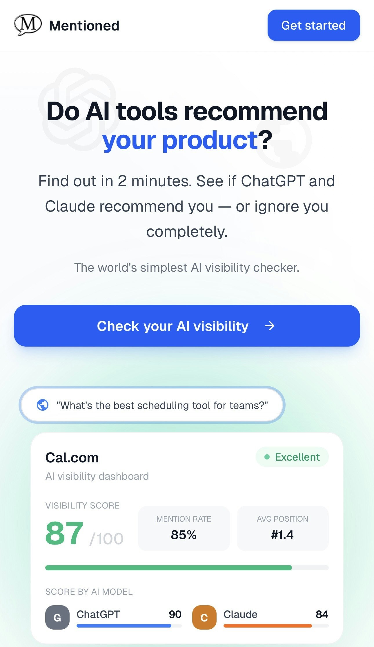 Mentioned - Product Hunt launch logo and brand identity