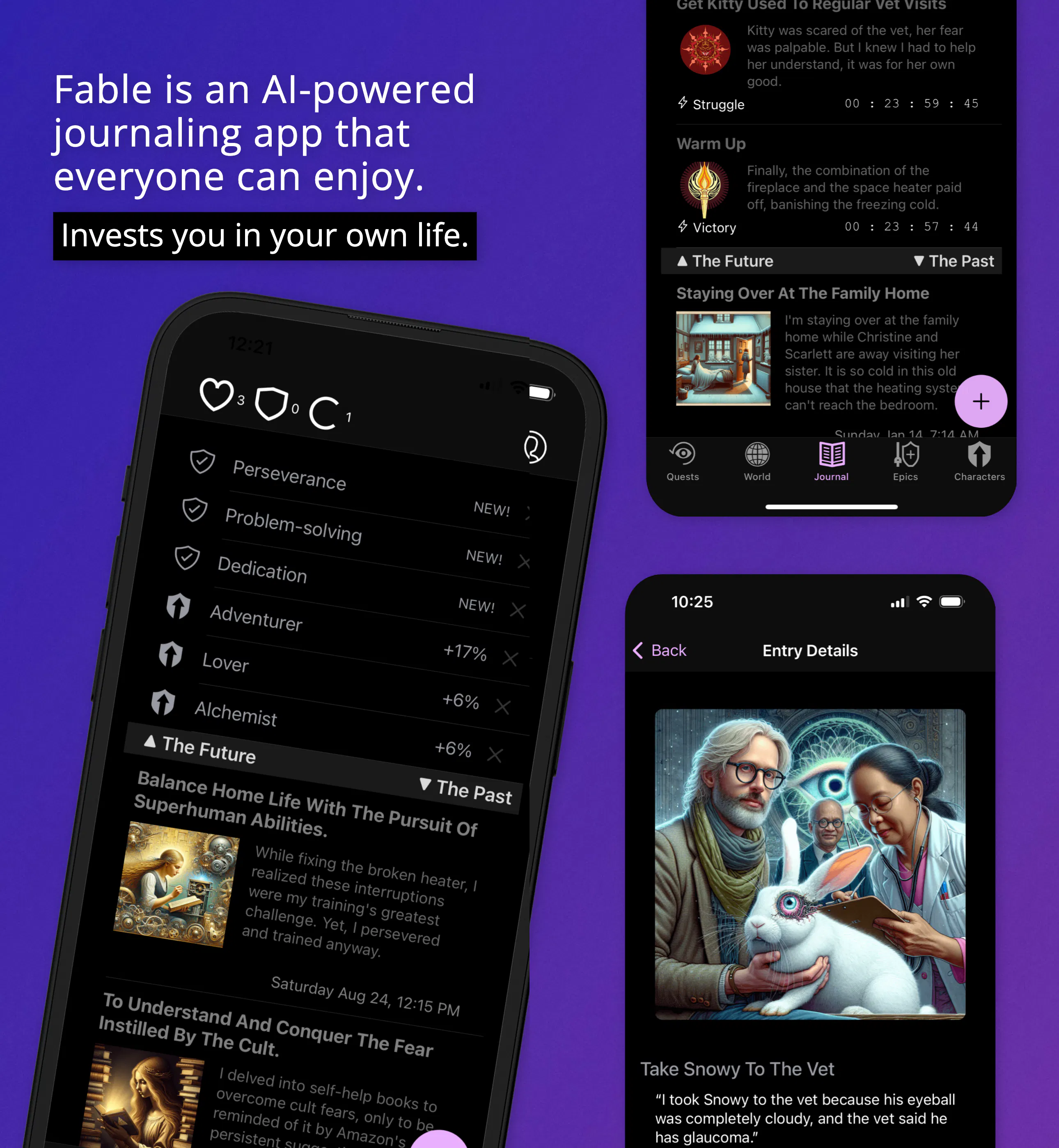 Fable: Illustrated AI Journaling app gallery image