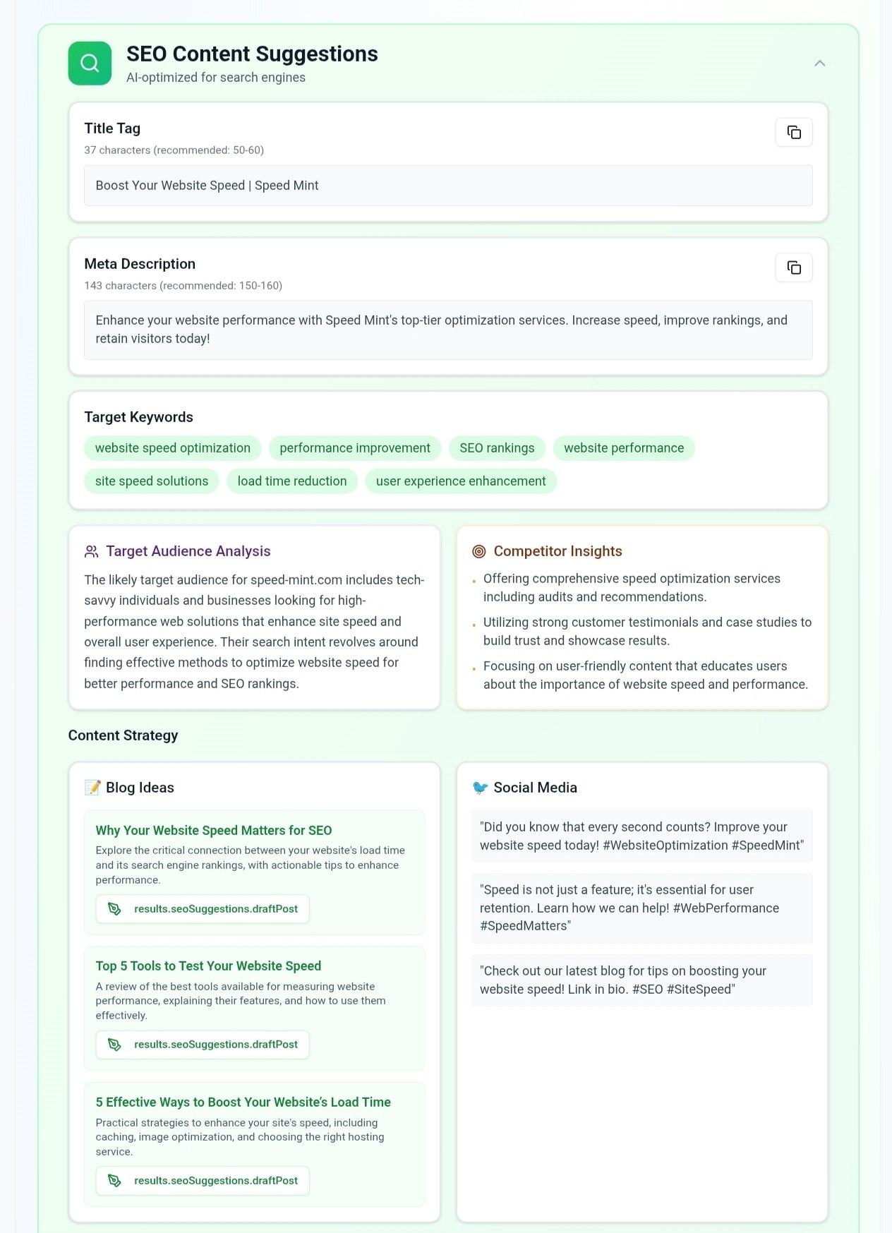 SpeedMint - Screenshot 3 showing product features and functionality