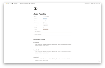 User Research Hub Notion Template gallery image