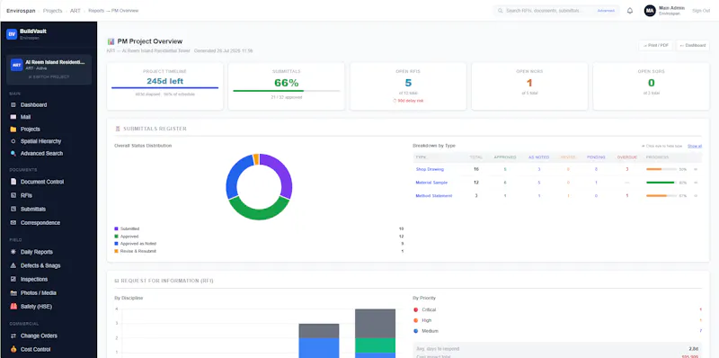BuildVault (PMIS) Construction ERP screenshot 2