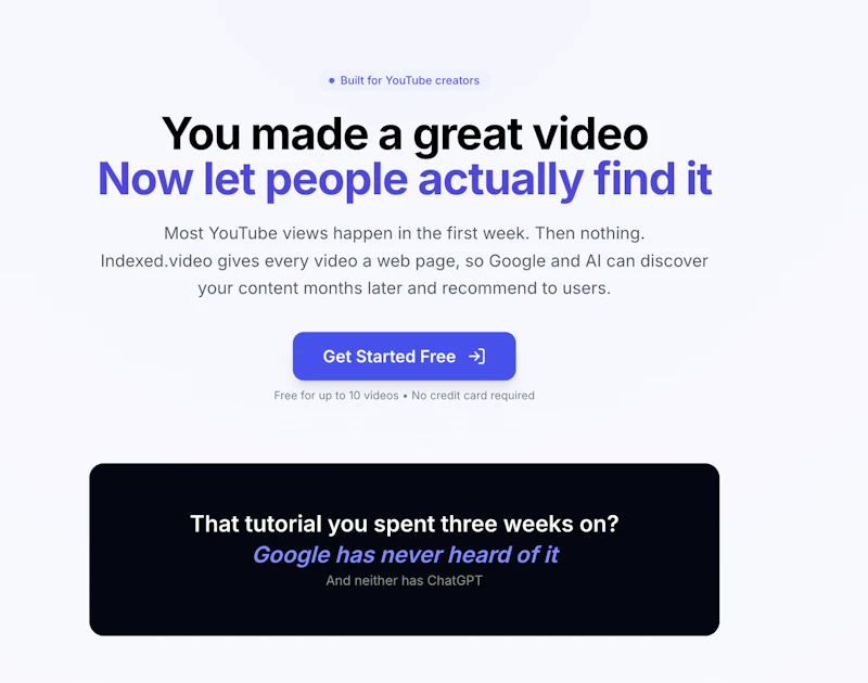 Indexed.video screenshot 1