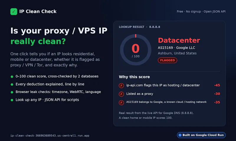 IP Clean Check screenshot 1