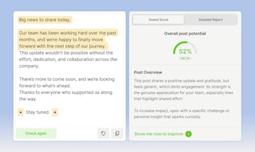 LinkedIn Post Quality Analyzer gallery image
