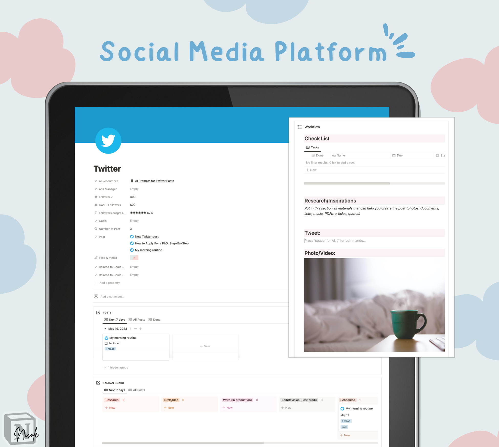 Mídia 2 de Conexões Celestiais Planejador Social