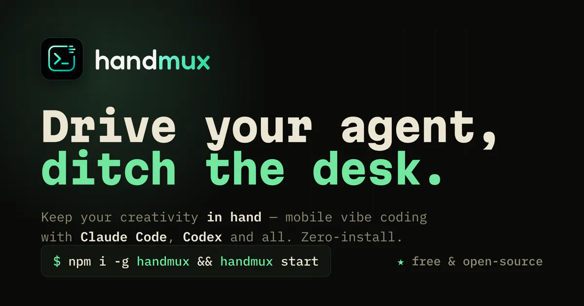 handmux—Your coding agent, on your phone gallery image