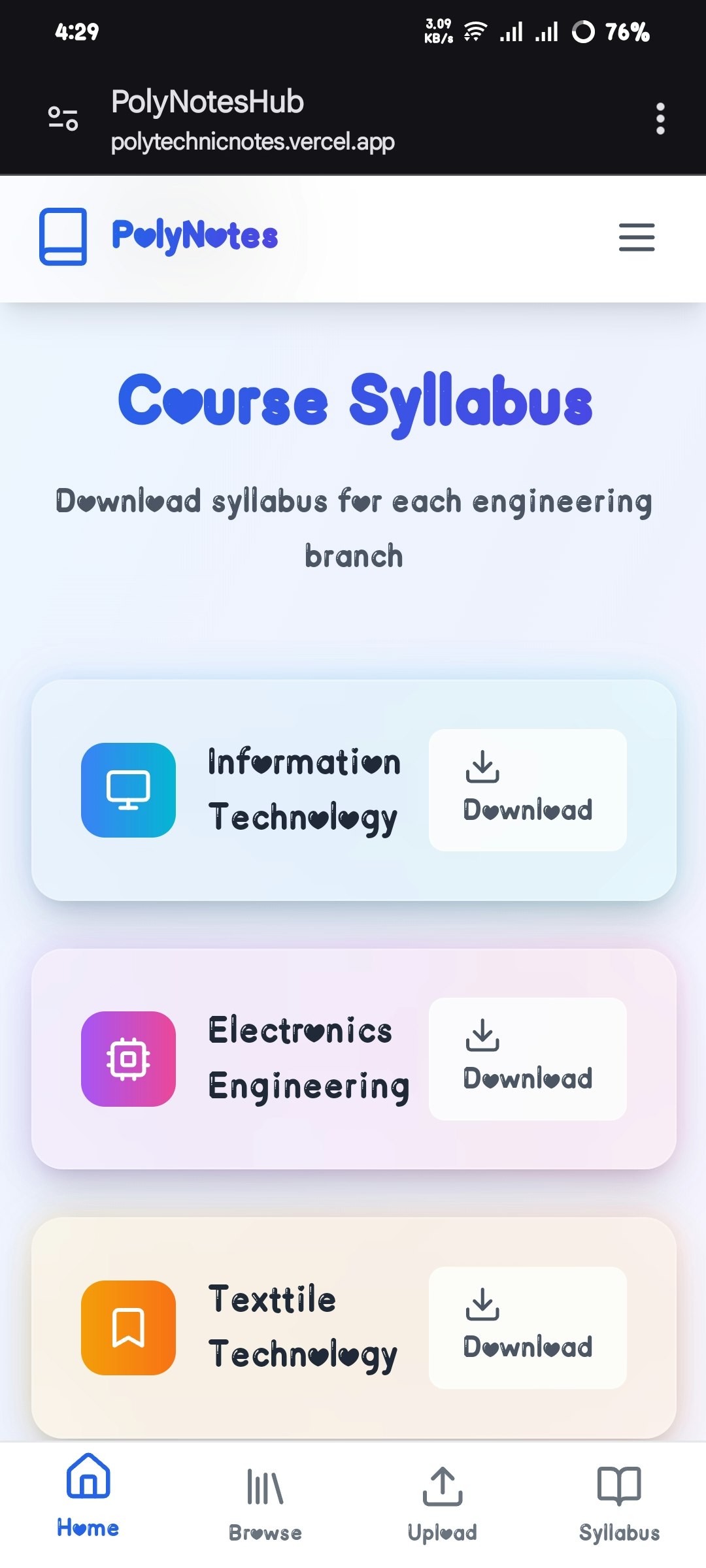 polynoteshub - ポリテクニック学生向けのプラットフォームメディア3