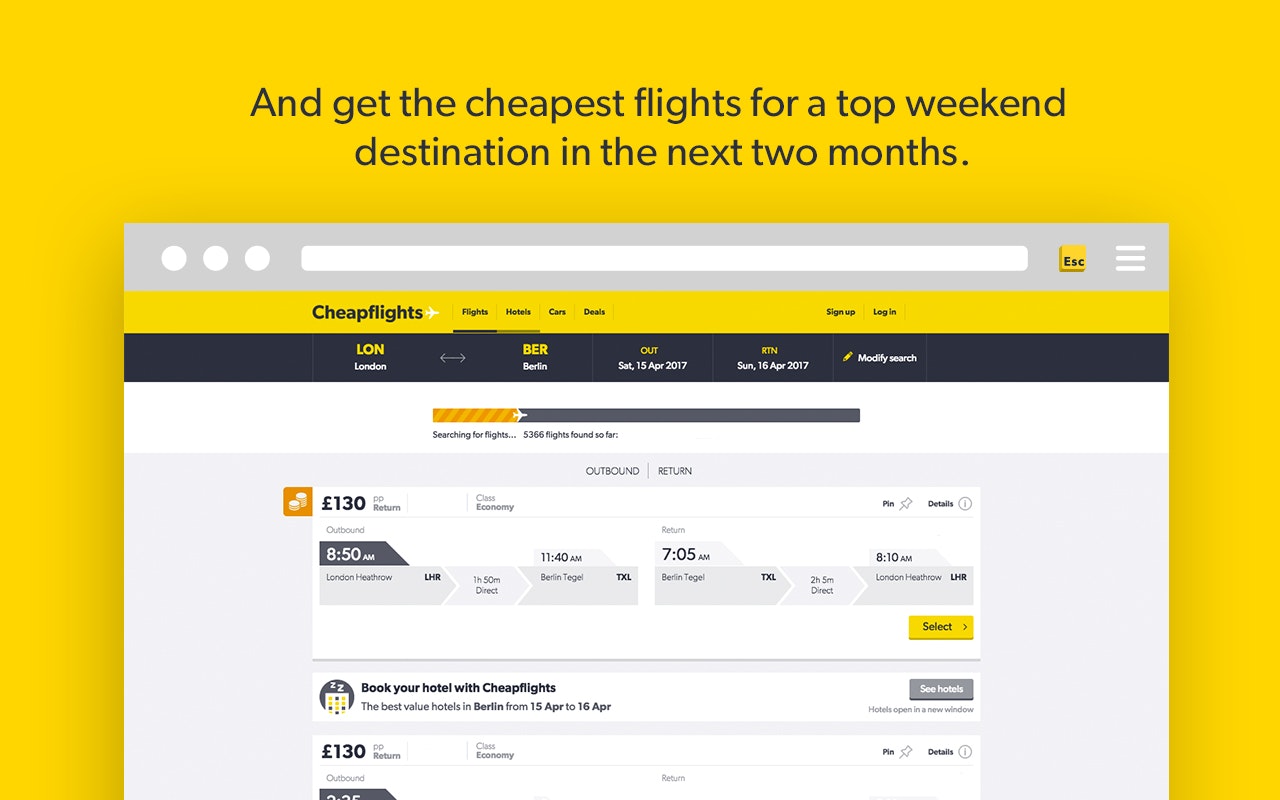 Cheapflights EscEscape gallery image