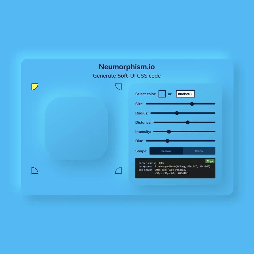 Neumorphism/Soft UI CSS Shadow Generator