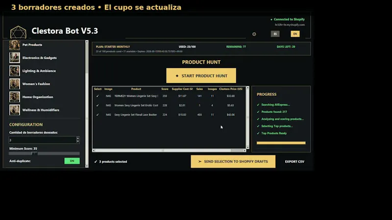 Clestora Bot V5.3 screenshot 1 (video preview)