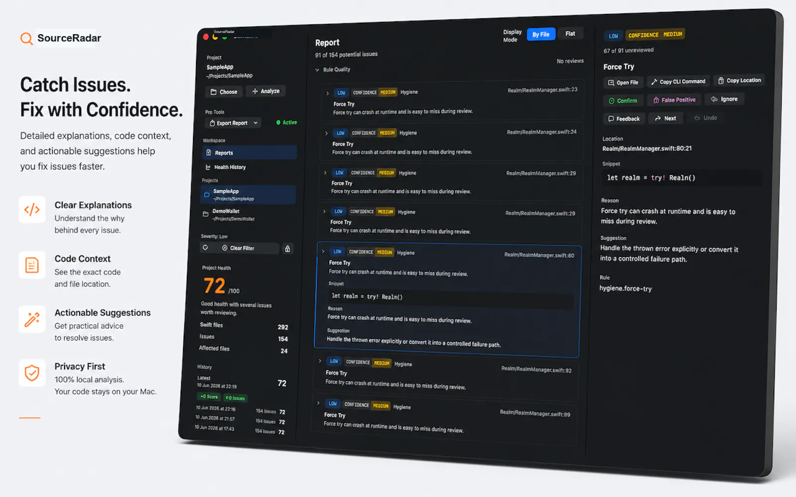 SourceRadar screenshot 1