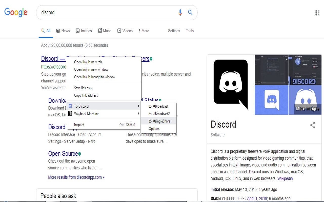Todiscord - Небольшое расширение браузера для отправки вещей в Discord медиа 3