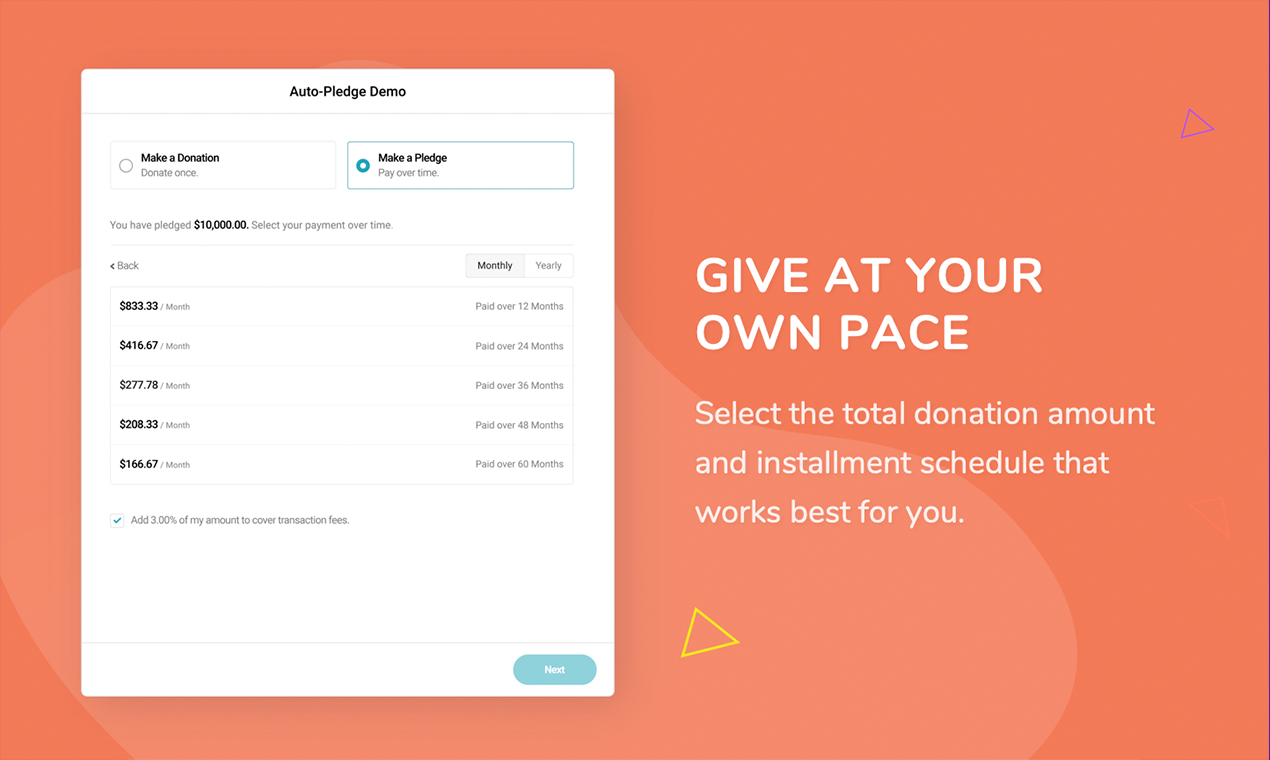 Pledge Now Pay Later by CauseVox gallery image