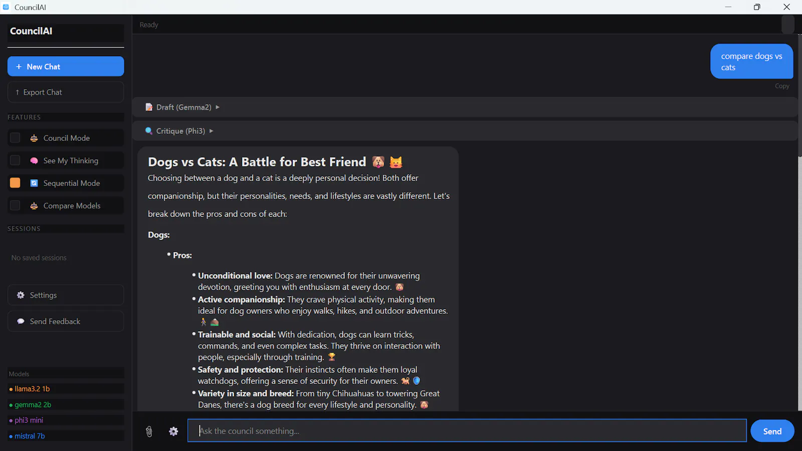 CouncilAI screenshot 2