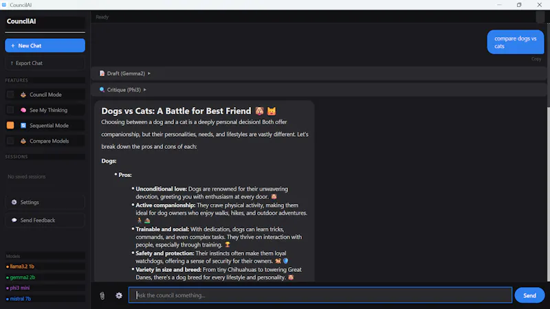 CouncilAI screenshot 2