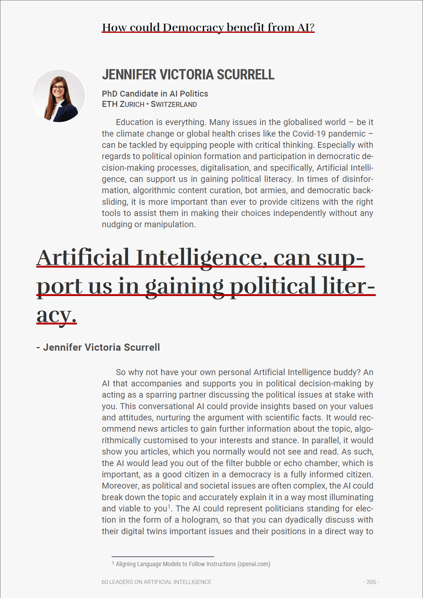 60 LEADERS ON ARTIFICIAL INTELLIGENCE - From Algorithms to Ethics. A holistic view of AI media 15
