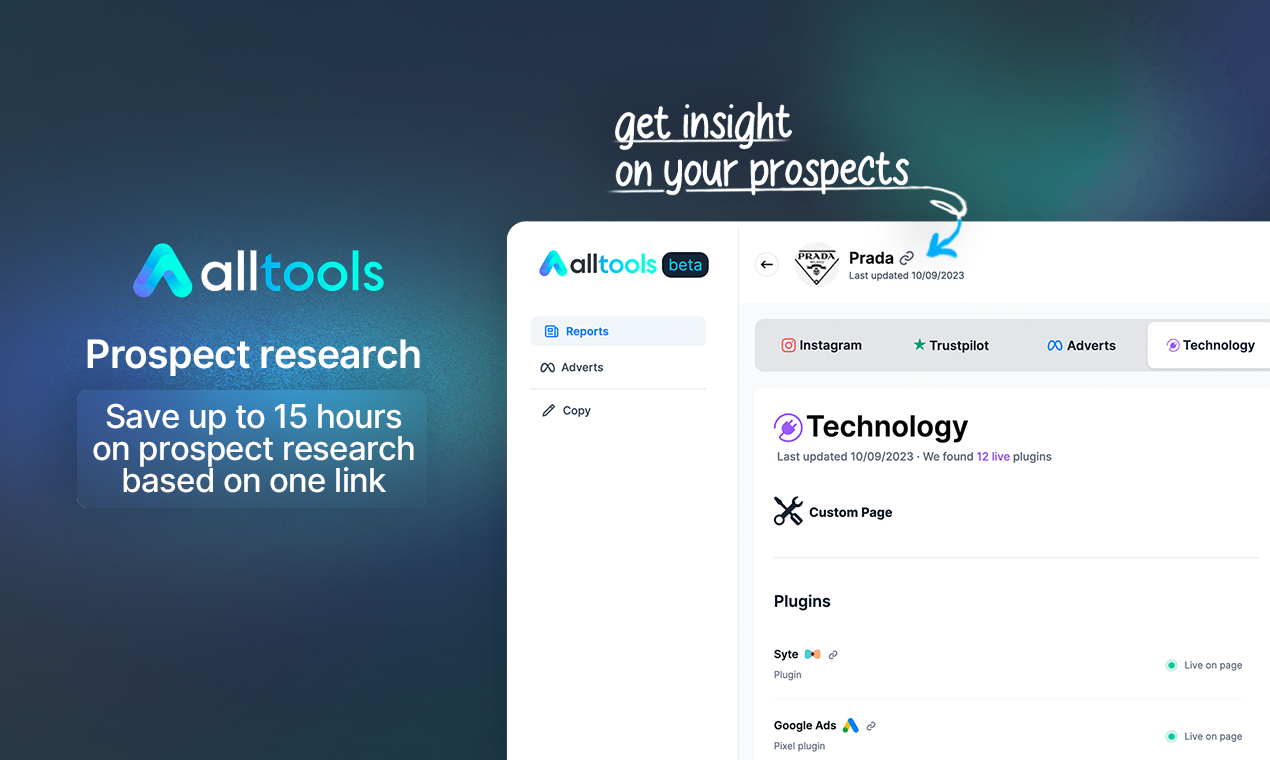 allltools - 전망 연구, 광고 추적 등을위한 마케팅 도구 미디어 1