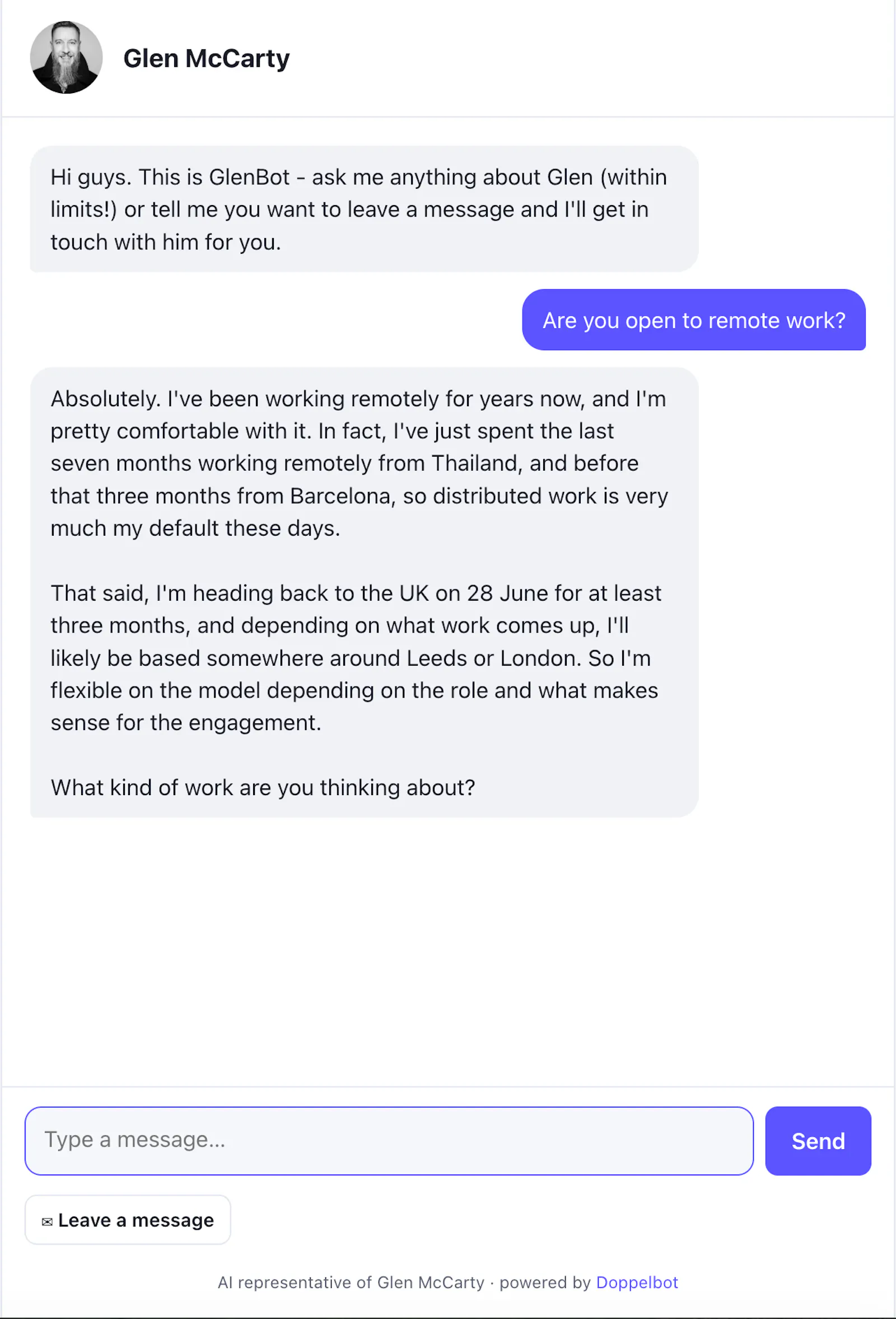 Doppelbot screenshot 2