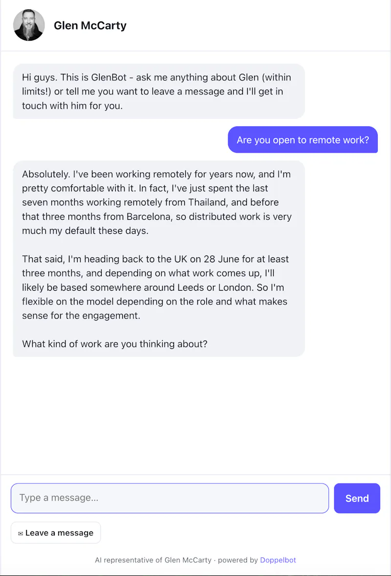 Doppelbot screenshot 2