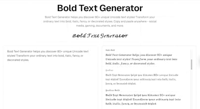 bold text generator gallery image