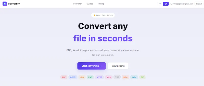 Convertify screenshot 1
