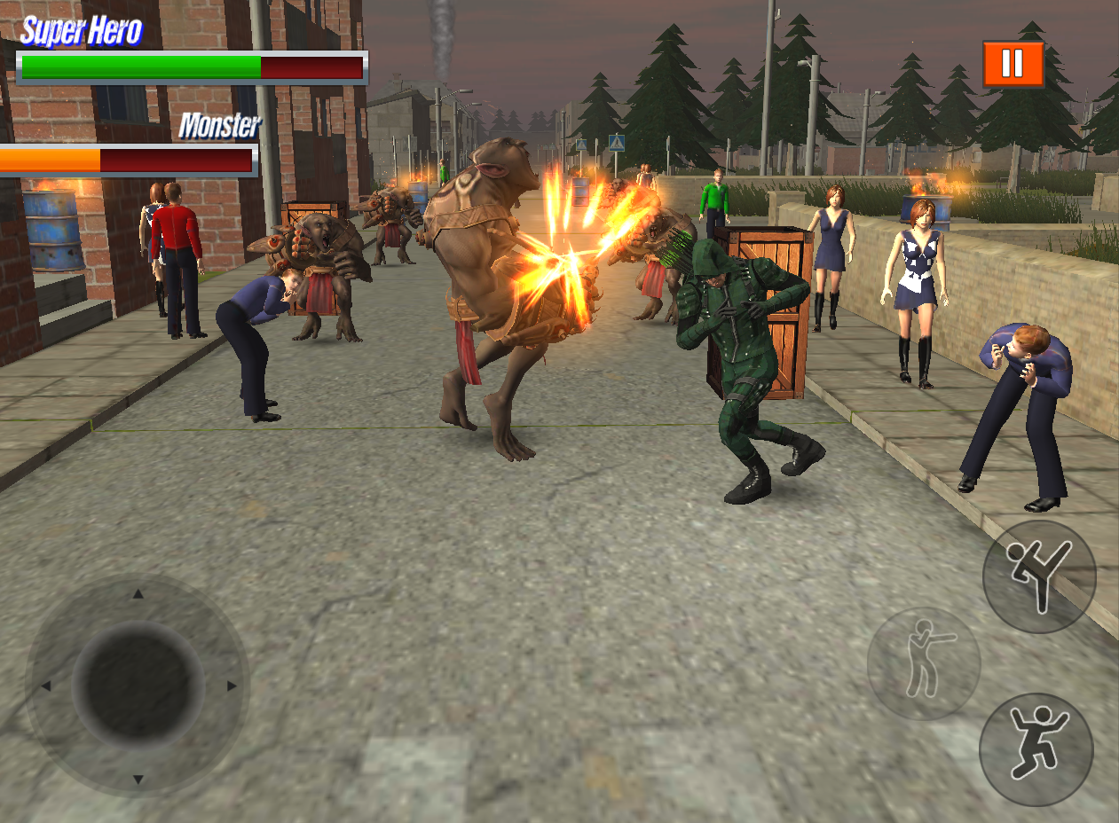 Superhero vs Incredible Monsters Fight in City gallery image