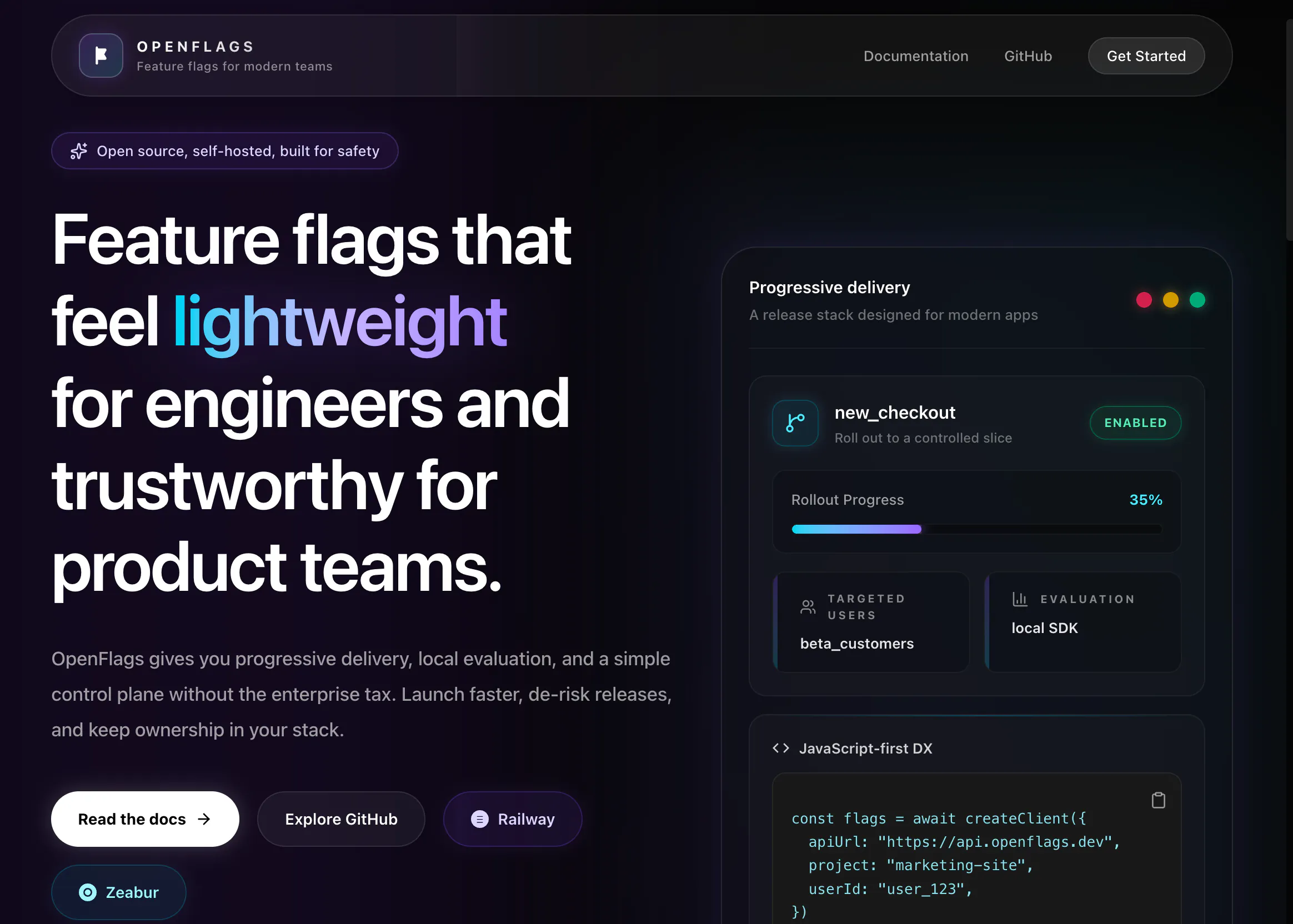 OpenFlags: Fast, self-hosted, edge-ready feature flags for modern teams ...