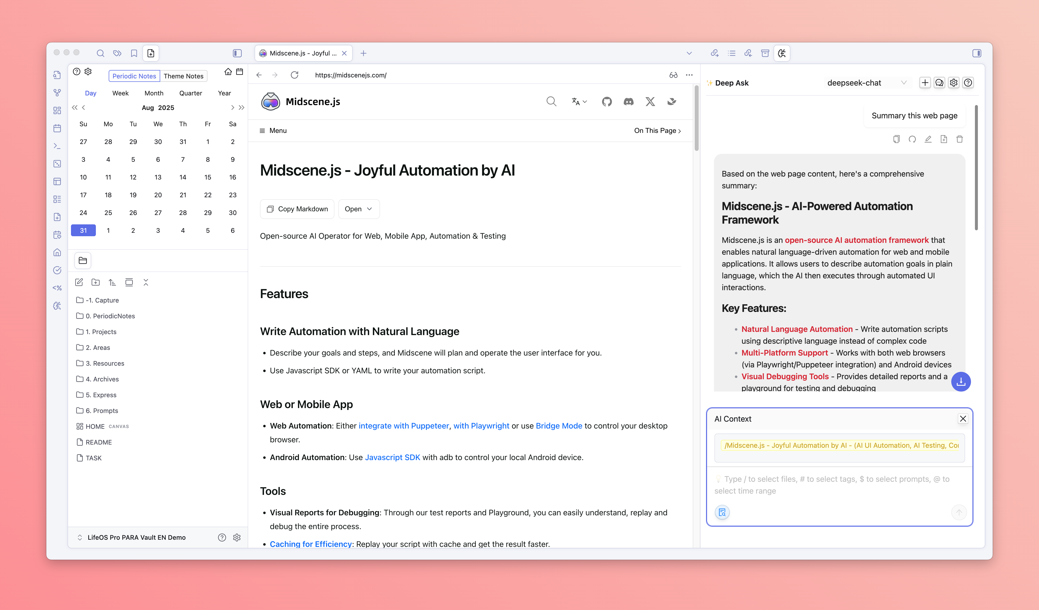 Deepask Ai per Obsidian - Il plugin di chat AI Obsidian migliora la gestione della conoscenza media 13