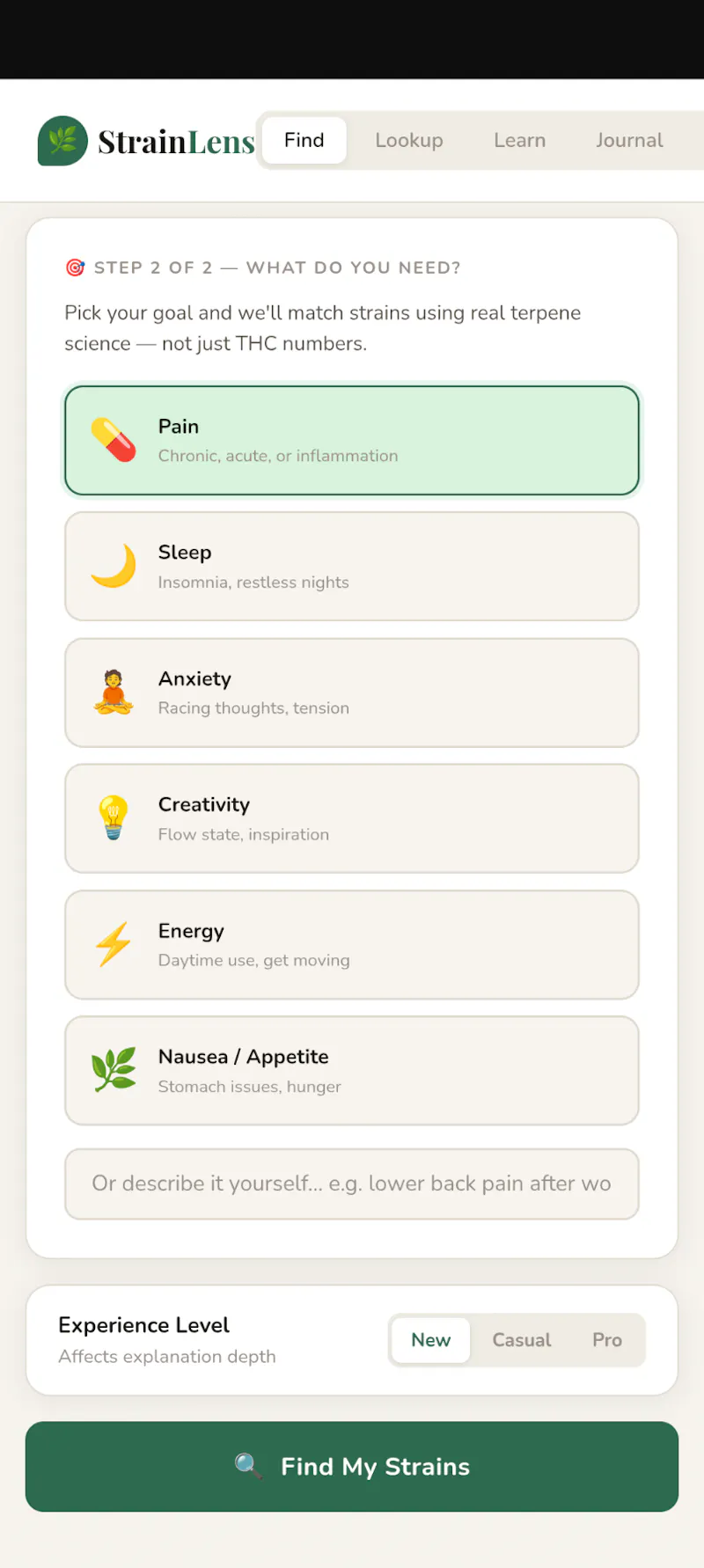 StrainLens screenshot 3