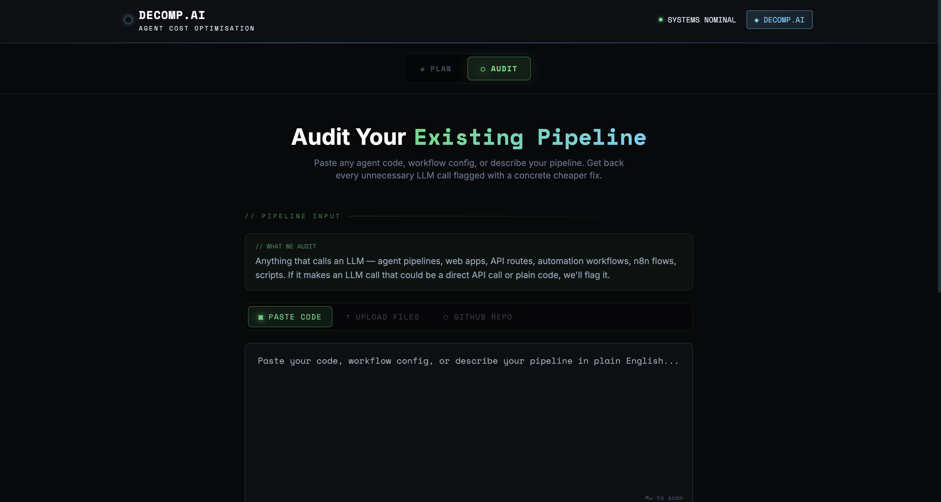 Decomp.ai — Agent Cost Optimisation gallery image