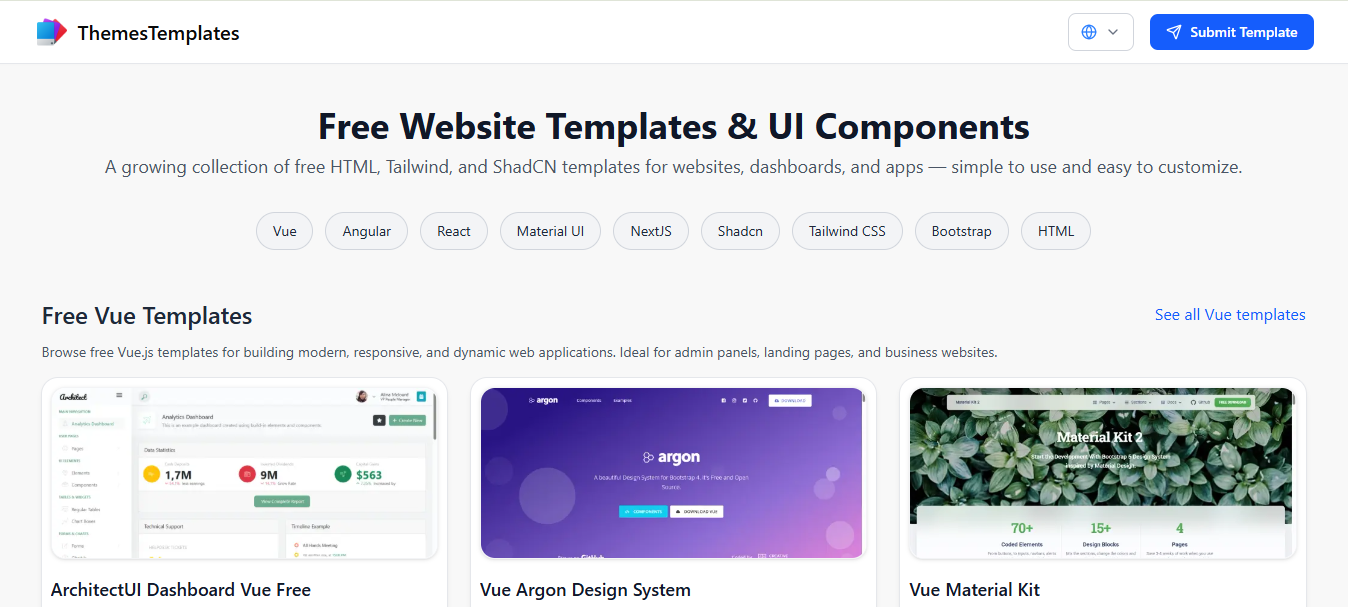 ThemesTemplates - Main product screenshot demonstrating key features and user interface