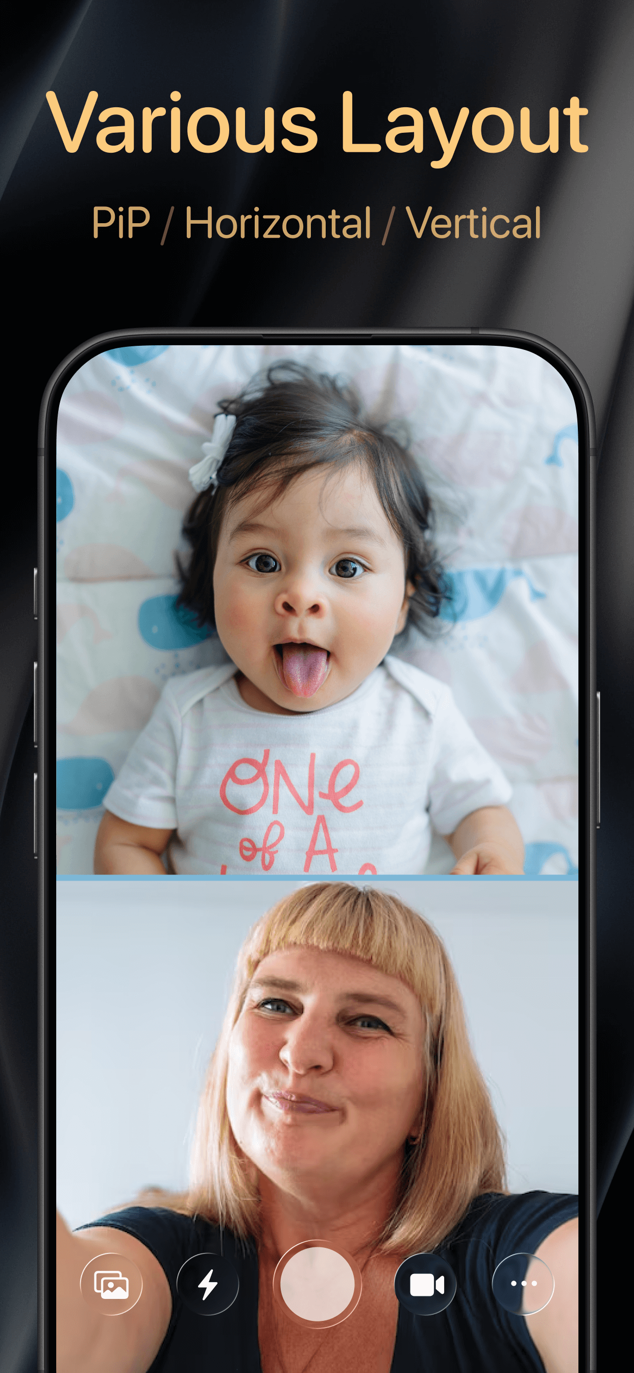 Média 2 camera - Capture double: caméra avant et arrière (iPhone 11, iOS 17) 2