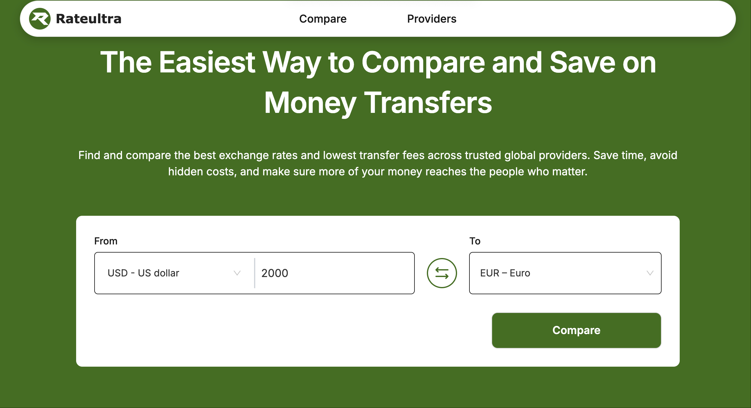 Média Rateultra - Comparez les fournisseurs de transfert d'argent et les taux de change 2