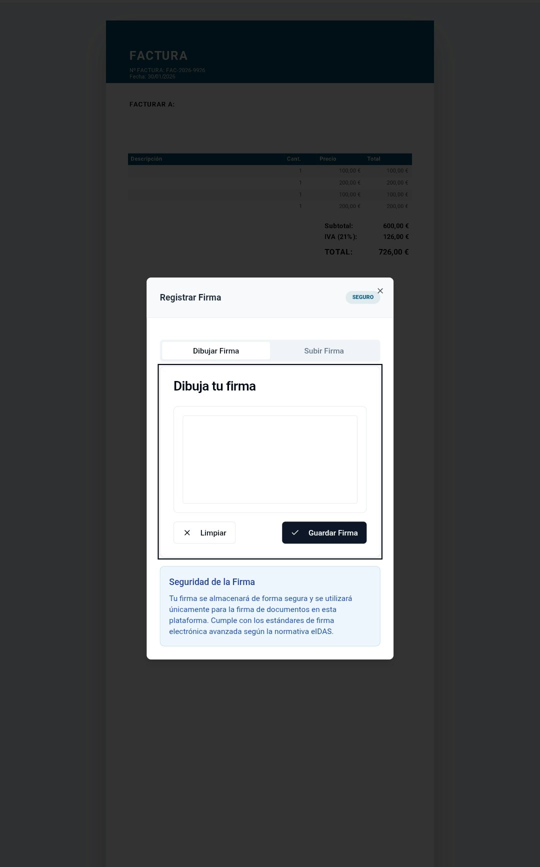 Firmexa signatures, time tracking & invo - Screenshot 3 showing product features and functionality