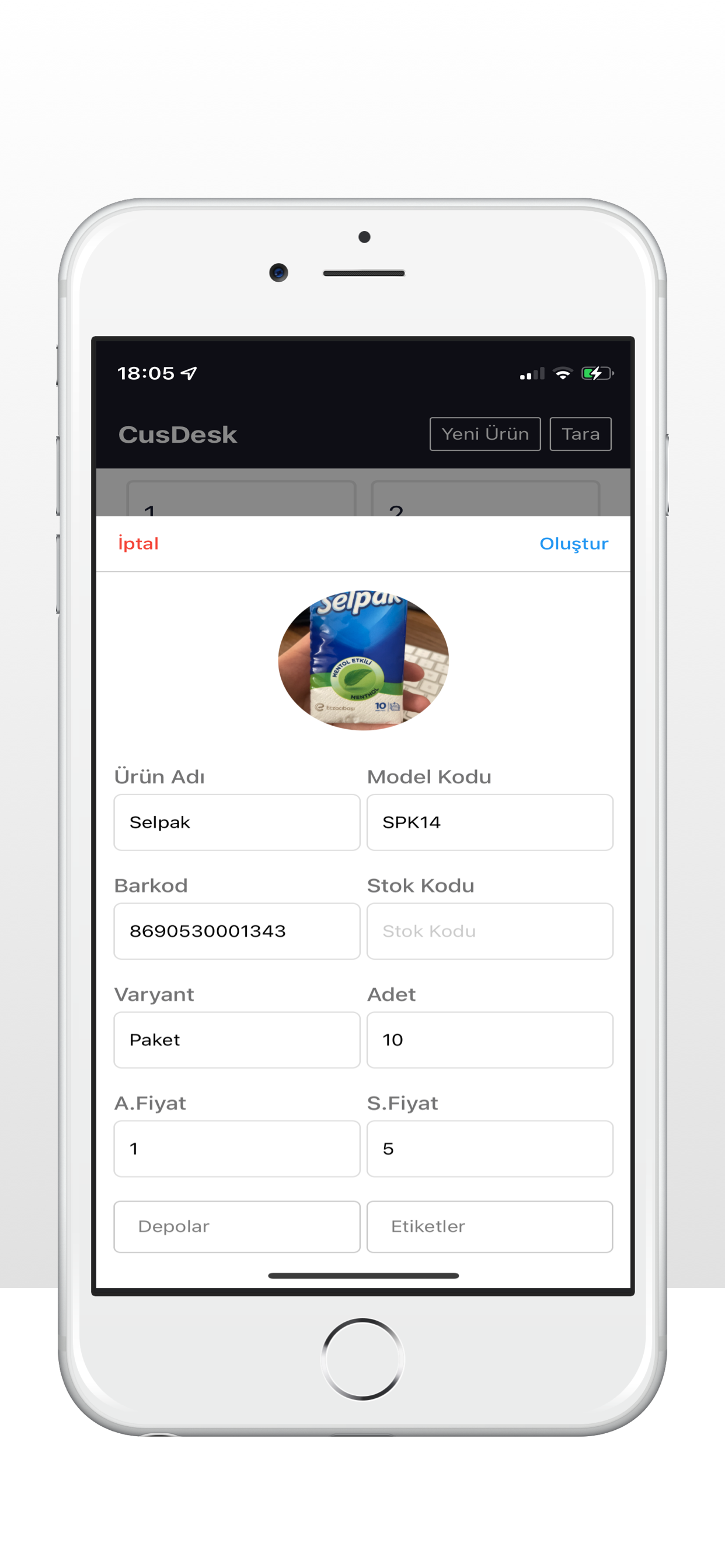 Cusdesk - Управление запасами и запасами - Ручная терминал с управлением акциями CRM медиа 3