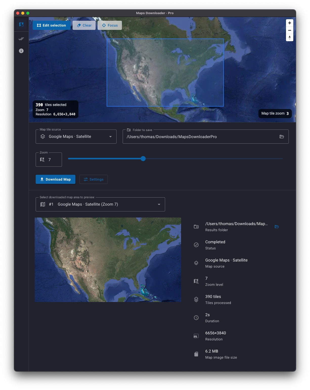 Maps Downloader Pro - Main product screenshot demonstrating key features and user interface