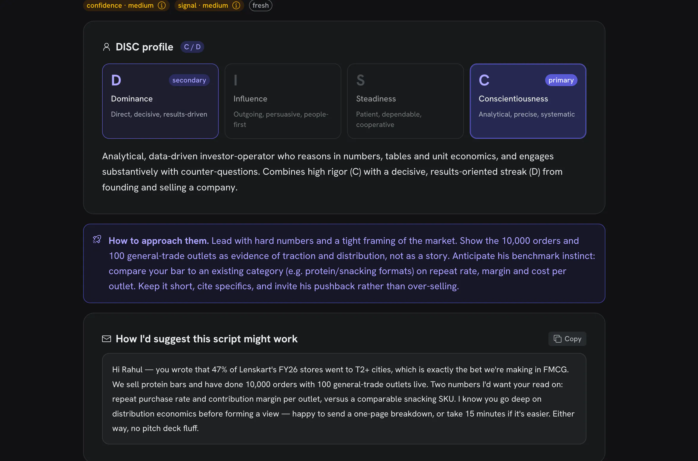 Rapportive - Infer Prospect Personality gallery image